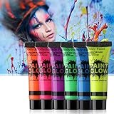 PARTY ZOOM Neon Face and Body Paint Glow in The Dark