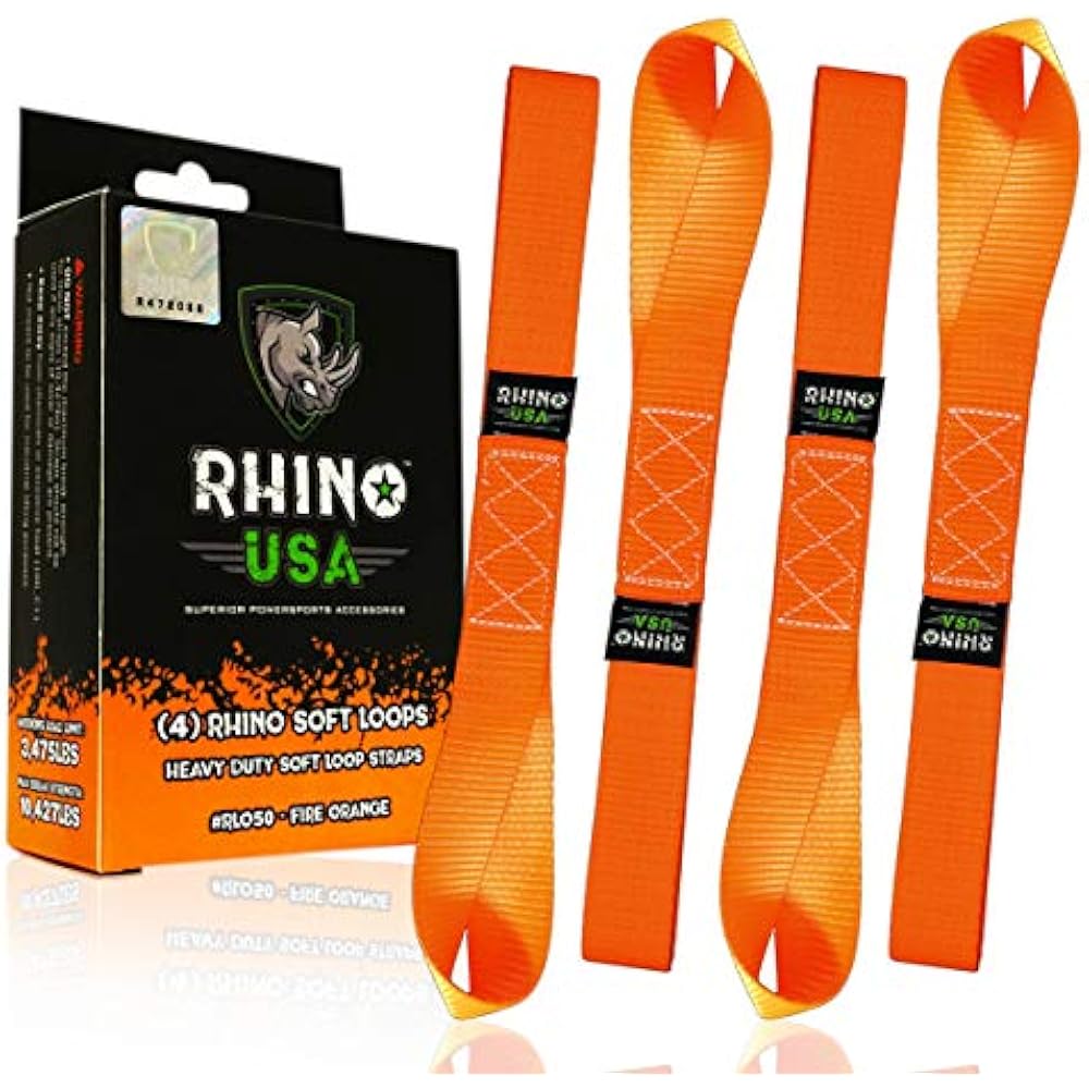 Soft Loops Motorcycle Tie Down Straps (4pk) 10,427lb Max Break