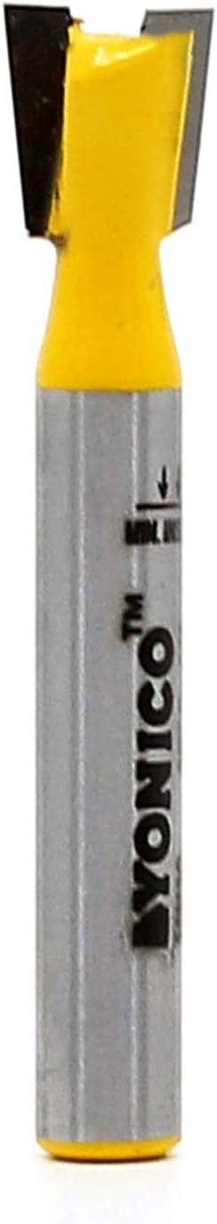 Yonico 14113q 14 X 3/8-Inch Dovetail Router Bit 1/4-Inch Shank