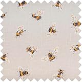 Hobby Gift Sewing Box Wood Fabric Embroidered Bee Medium view 2