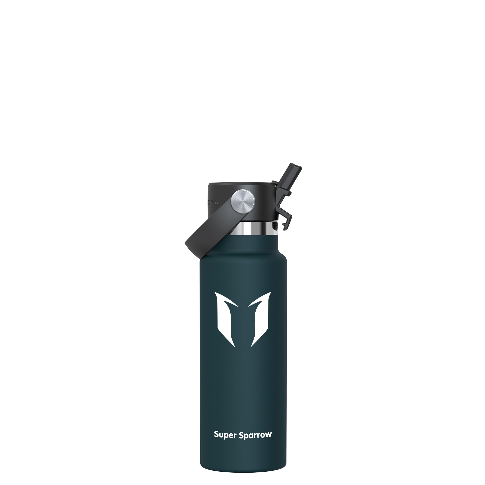 Sparrow Insulated Water Bottle Kids 350ml - FlipFlow Metal Water Bottles with Straw Lid - BPA Free - Leakproof Stainless Steel Flask for Sport, School, Outdoor, Travel