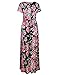 Styleword Women's Summer V neck Floral Maxi Long Dress(Black,L)