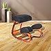 Ergonomic Office Chair, WishaLife Kneeling Chair Rocking Posture Wood Stool for Home Office & Desk Chair |Orthopedic Stool Relieving Back and Neck Pain & Improving Posture | Larger Seat,Thick Cushions