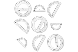 Mr. Pen- Protractor, 9 Pc Protractor Set, Protractor Ruler, Drafting Tools, Circle Protractor, Protractor for Kids, Protractors Classroom Set, Large Protractor, Protactor 360 Degree, Math Geometry Set