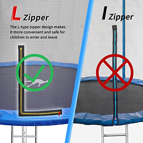 Kangaroo Hoppers 15 FT Trampoline with Safety Enclosure Net, Basketball