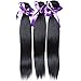 Cranberry Hair 12 14 16 Inches Brazilian Straight Hair 3 Bundles Unprocessed Brazilian Human Hair Extensions 100g/Bundle Natural Black