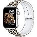 Laffav Compatible with Apple Watch Band 40mm 38mm iWatch Series 5 4 3 2 1 for Women Men, Classic Leopard Print, S/M