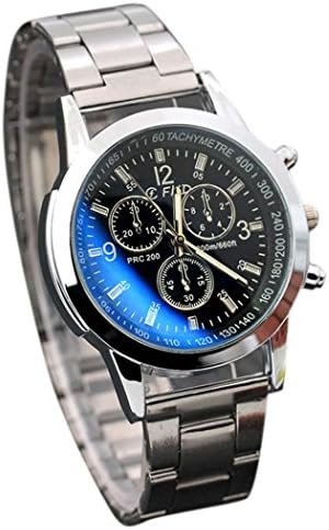Mens Fashion Business Quartz Watches with Stainless Steel Band Daoroka Classic Casual Analog Sport Wrist Watch (Black)