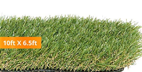PZG Premium Artificial Grass Patch w/ Drainage Holes & Rubber Backing | 4-Tone Realistic Synthetic Grass Mat | 1.6-inch Blade Height |Extra-Heavy & Soft Pet Turf | Lead-Free Fake Grass for Dogs or Outdoor Decor | Size: 10' x 6.5' PZG Premium Artificial Grass Patch w/ Drainage Holes & Rubber Backing | 4-Tone Realistic Synthetic Grass Mat | 1.6-inch Blade Height |Extra-Heavy & Soft Pet Turf | Lead-Free Fake Grass for Dogs or Outdoor Decor | Size: 10' x 6.5'