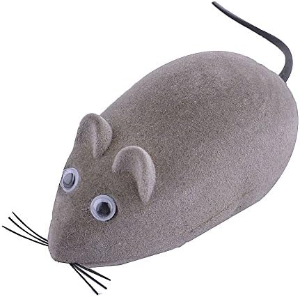 Sakiyr Realistic Flocking Pull Back Mouse Toy - Mouse Lifelike Rubber Gag