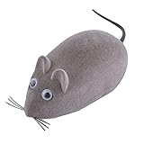 FunsLane Realistic Mouse Pull Back Toy, Emulation Toy For Kid Pet Cat Dog Play Toy, Gray