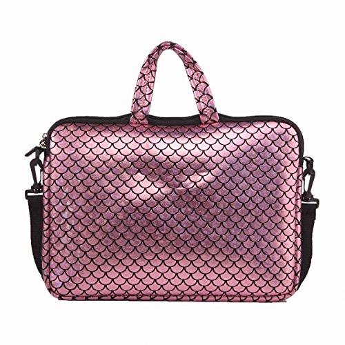 10.5-Inch Laptop Ipad Shoulder Carrying Bag Case Sleeve For 9.6â€ 9.7" 10" 10.1" 10.5" Ipad/Netbook/ Tablet/Reader, Mermaid Scale (Pink)