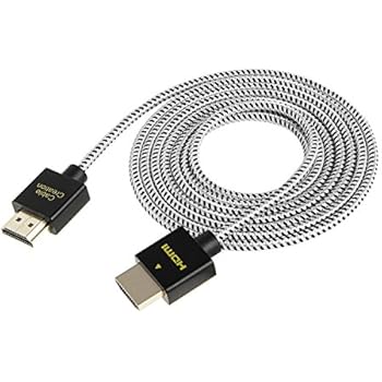Ultra Thin HDMI Cable Male to Male, CableCreation 10ft HDMI 2.0 High-Speed Slim Low Profile Cable, Support 3D, 4K@60Hz, Audio Return Channel(ARC) for PS4, X-Box Nintendo Switch etc, Braided, 3M