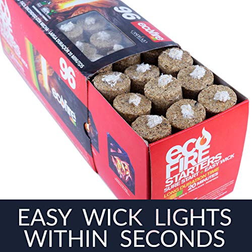 Ecofire AllNatural Fire Starters for Campfires, Camping, BBQ Charcoal