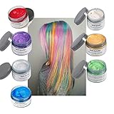 Vakker Hair Wax Color Styling Cream Mud, Natural Hairstyle Dye Pomade, Party Cosplay