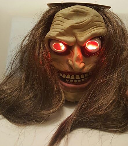 Fright Night L Hairy Scary Light Up Red Eyes Mask Adult Halloween Scary Horror