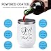 12 oz Insulated Wine Tumbler with Lid, Double Wall Vacuum Stainless Steel Stemless Wine Glass Tumbler with Funny Sayings Insulated Coffee Mug Travel Tumbler Cup for Wine, Champagne, Cocktail, Beer