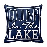 HogueArtStore Go Jump In The Lake e:366 Retro Cotton Pillow cover for sofa 18-Inch