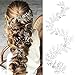 Yean Bride Wedding Headband Rhinestones Silver Bridal Hair Vine Baby Breath Hair Accessories for Women and Girls