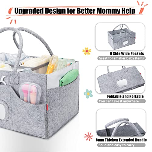 YaKuss Diaper Caddy Organizer For Baby, Changing Table Diaper Basket