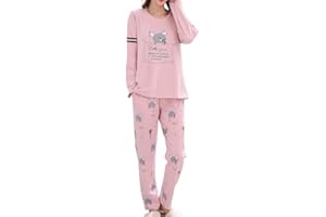 Vopmocld Young Girls Lovely Bunny Pajama Sets Cotton Long Sleeve Pjs Clothes Sleepwear Shirts
