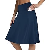 Womens Skorts Modest Knee Length Skirts Athletic Midi Active Running Skirt