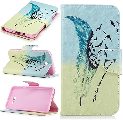 Samsung Galaxy J7 2017 Case,Betty Stand Feature Double Layer Shock Absorbing Premium Soft PU Leather Wallet Cover Flip Cases with [Credit Card Slot] Magnetic Closure for Samsung Galaxy J7 V (2017)