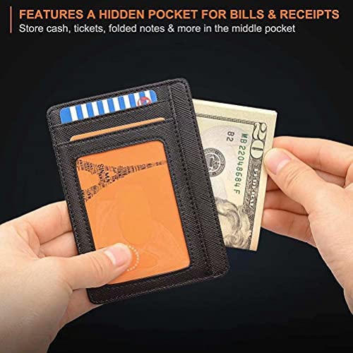iZiv Slim Wallet,Mini RFID Front Pocket Wallets Minimalist Secure Thin Credit Card Holder