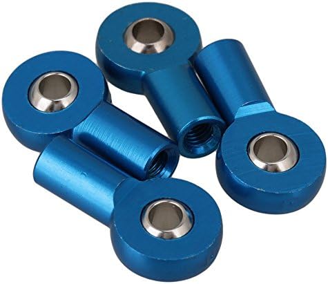 Yiguo 4pcs Aluminum Rod End M3 Metal Ball Head Buckle 18mm for RC 1:10 Model Car blue
