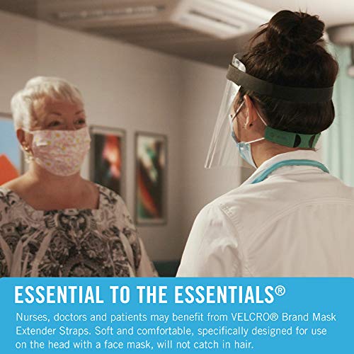 VELCRO Brand Face Mask Extender includes 4 Black Straps, 12” x 1