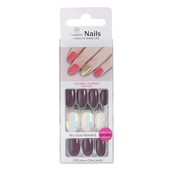 Amazon Com Gennyue Different Color Fake Nails Full Cover Short