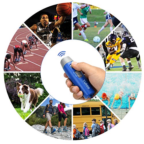 Yukee 3 Volume & 3 Tone Electronic Whistle, Loud Electronic Whistles with Lanyard Handheld Noblow Electric Whistle for Referee Coach Hiking Emergency Whistle (Blue)