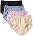 Just My Size Women's 4-Pack Nylon Brief Panties, Assorted, 10