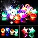 LEEHUR Led Party Favors Rings for Kids 25pcs Light Up Glow in the Dark Bling Jelly Flashing Ring for Girls Birthday Class Prizes Halloween Christmas Party Supplies Gift