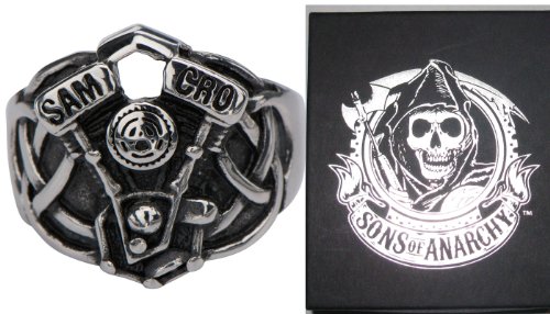 Genuine SONS OF ANARCHY SAMCRO Celtic Engine SOA Steel Ring 8 10 11 12 13 14 w/ Box (14)