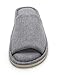 FEET FEEL Men's Cowboy Canvas Slip-on Slippers Non-slip Sandal Moisture Wicking House Slippers Grey