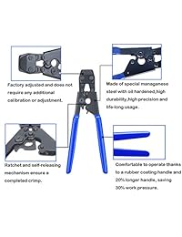 Jinwen 120017 Pinza de sujeción Pex de 3 8" a 1", herramienta de crimpado Pex Cinch para abrazaderas de acero inoxidable