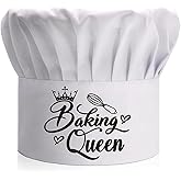 DYJYBMY Adult Adjustable Kitchen Cooking Hat with Elastic Band Chef Baker Cap Funny BBQ for Dad Husband Barbecue Grill Gift