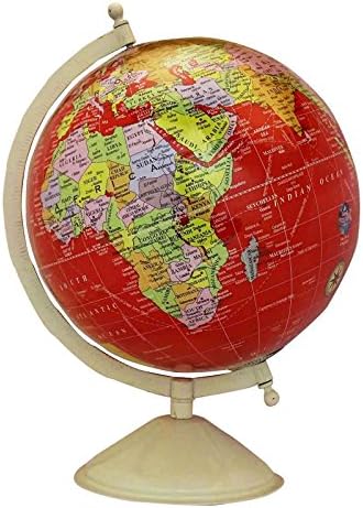 Rotating Desktop Globe World Earth Ocean Table Décor Globes Geography 12.5"