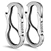 Idakekiy Stylish Carabiner Keychain Zinc Alloy Key Chain Bottle Opener (2 Pcs Silver)