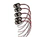 Vamery 5pcs Snap on 9v 9volt I-fonts Battery Clip Connector Hard Shell Buckle Black