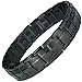 IonTopia Hermes Titanium Magnetic Therapy Bracelet Black with Free Links Removal Tool