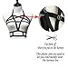 JELINDA Harness Black Belt Elastic Hollow Out Cupless Cage Bra