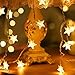 OATSBASF Star String Lights, Battery Operated Fairy Lights 17ft 50 LED Christmas Trees,Indoor,Outdoor,Wedding,New Year,Patio,Garden Decoration(Warm White,2Pack)