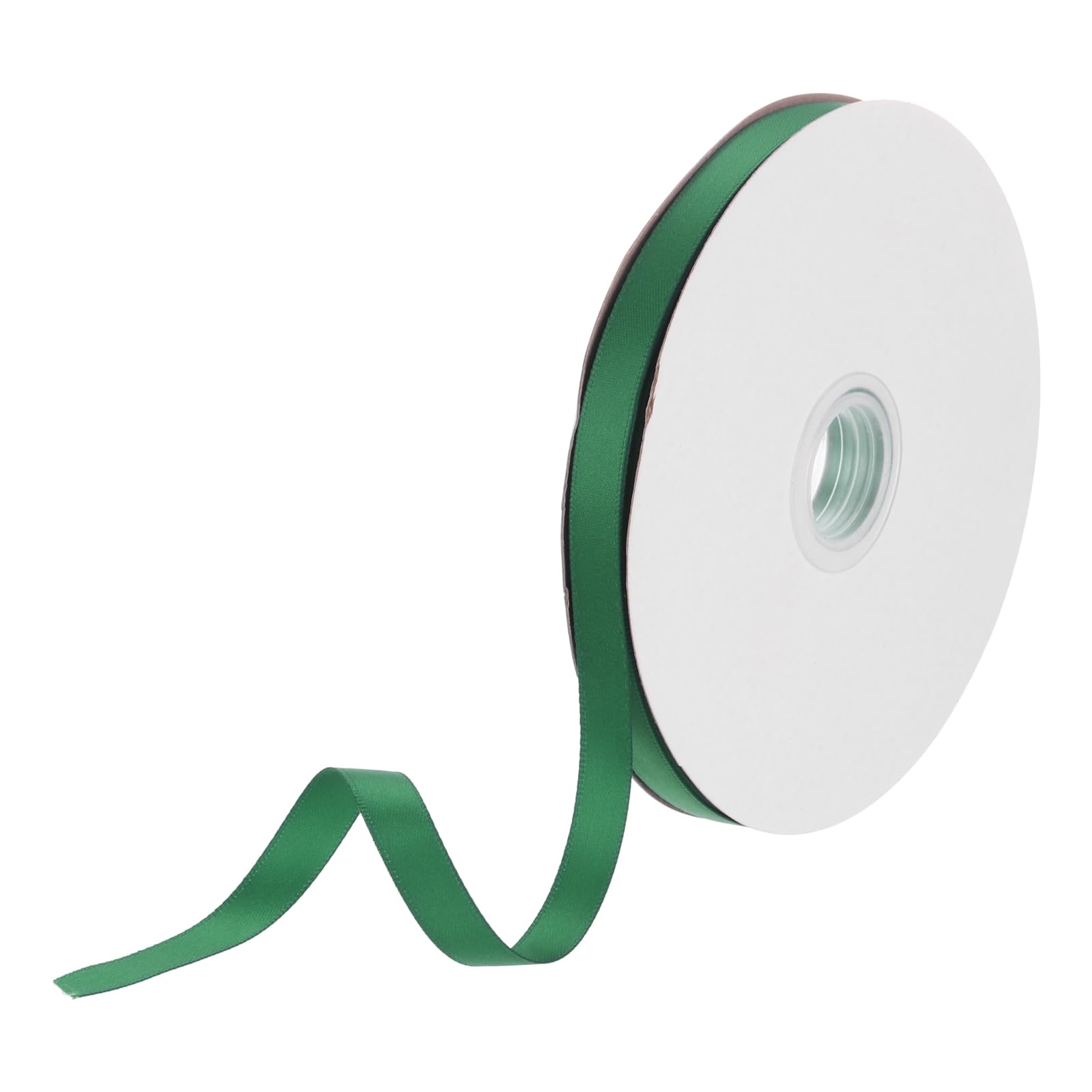 DMiotech 10mm Satin Ribbon 46m/150ft Thin Double Face Fabric Grosgrain Ribbon for Gift Wrapping Floral Hair Flower Bouquet, Forest Green