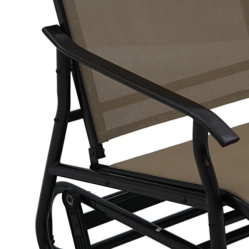 image for Giantex Glider Bench Outdoor 2 Person Loveseat Chair Loveseat Armchair