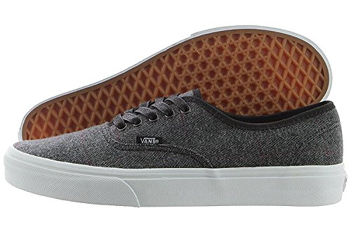 Vans Mens Authentic Core Classic Sneakers (38 M EU / 6 D(M) US, Tweed Black/White)