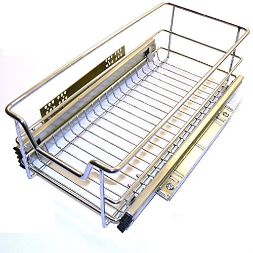 1 x 450mm Pull out Wire Basket Chrome Kitchen Bedroom Drawer Storage