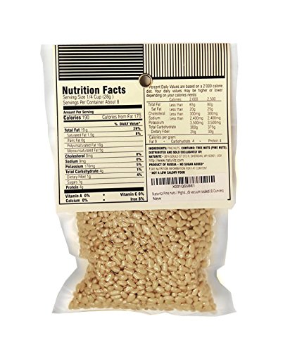 Naturitz Siberian Premium Pine nuts (Wild, BIO/USDA Organic certified) VACUUM sealed (8 Ounces)