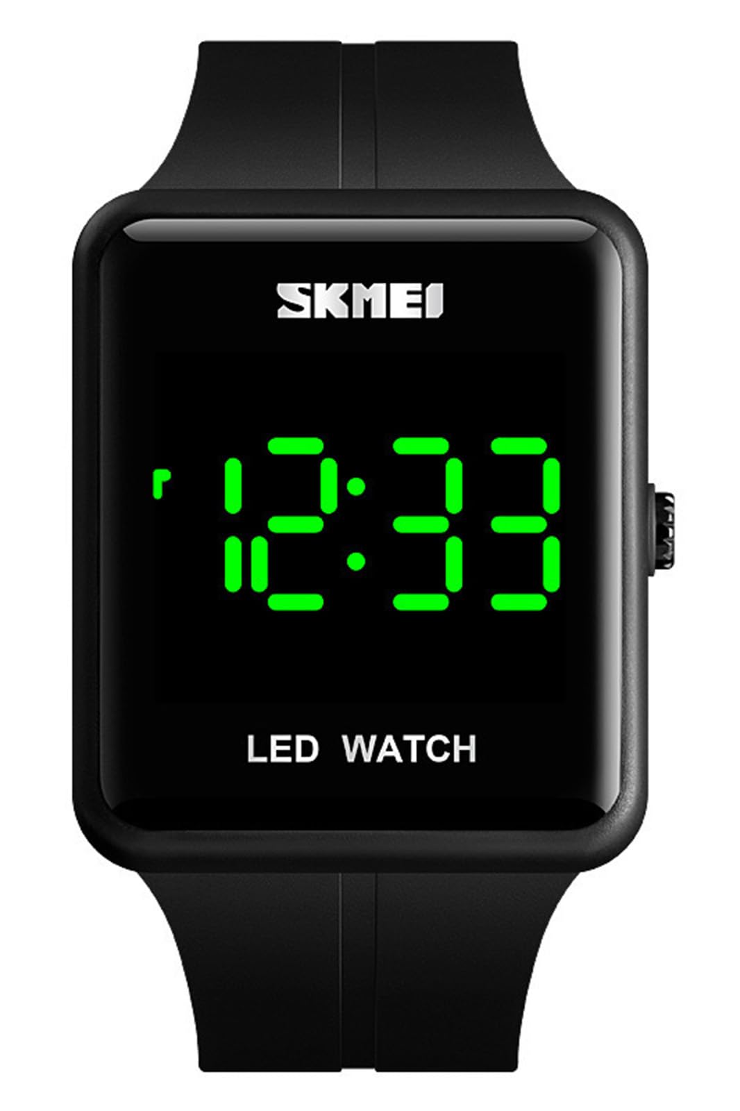 Gosasa Big Dial LED Digital Wrist Watch Date Time Waterproof 3 Bar Men Women Black Casual Sports Watch